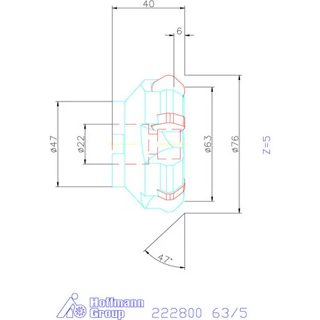 Kyocera Síkmaró 47,5° MFPN45 63/5 mm