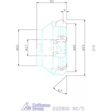Kyocera Síkmaró 47,5° MFPN45 80/5 mm