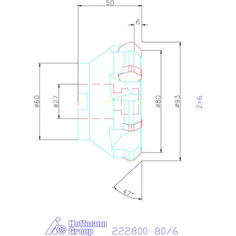 Kyocera Síkmaró 47,5° MFPN45 80/6 mm