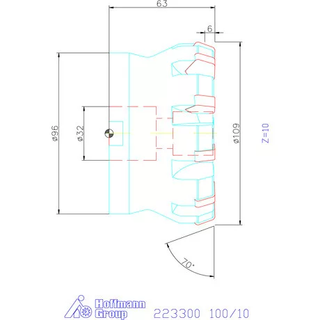 Kyocera Síkmaró 70° MFK 100/10 mm