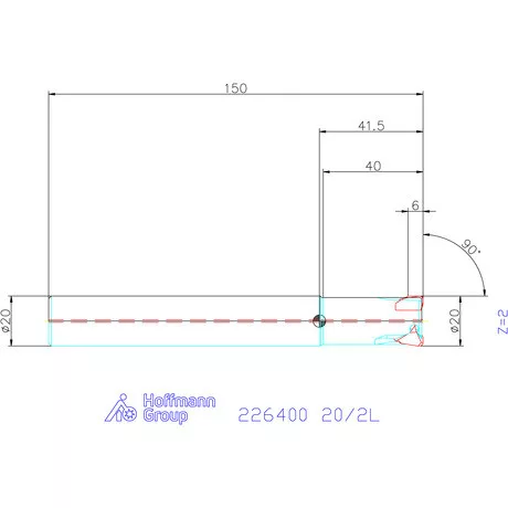 Kyocera Sarokmaró 90° MEV 20/2L mm