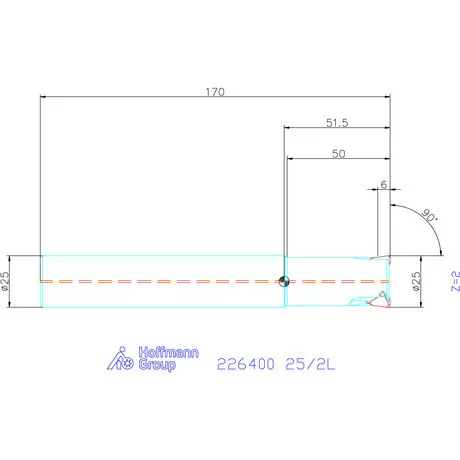 Kyocera Sarokmaró 90° MEV 25/2L mm