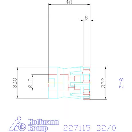 Kyocera Sarokmaró 90° MECX 32/8 mm