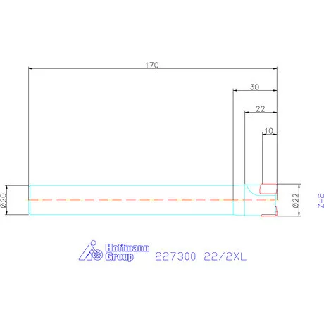 Kyocera Sarokmaró 90° MEC11T 22/2XL mm