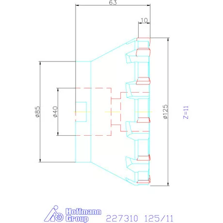 Kyocera Sarokmaró 90° MEC11T 125/11 mm