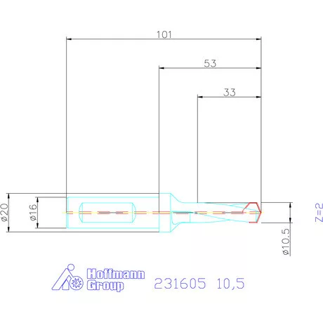 Garant HiPer-Drill alapszerszám 10,5 mm