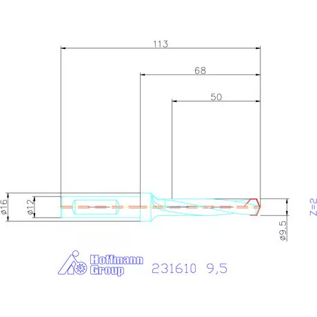Garant HiPer-Drill alapszerszám 9,5 mm