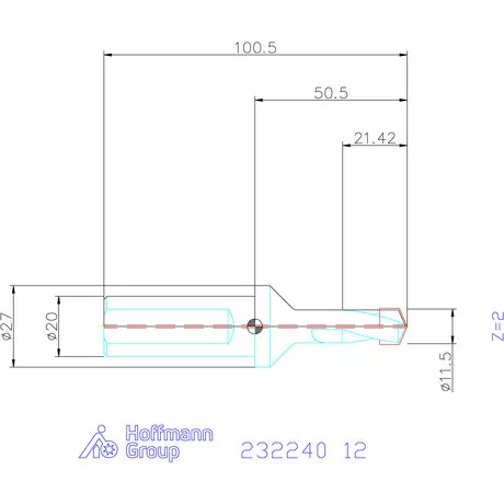 Holex Alaptest Hengeres szár, belső hűtéssel 12