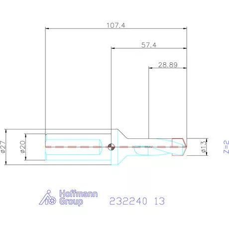 Holex Alaptest Hengeres szár, belső hűtéssel 13