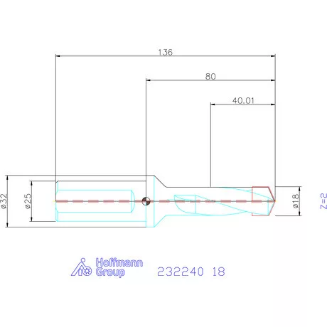 Holex Alaptest Hengeres szár, belső hűtéssel 18