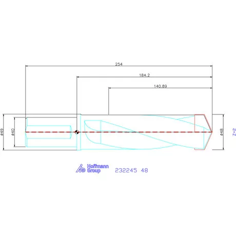 Holex Alaptest Hengeres szár, belső hűtéssel 48
