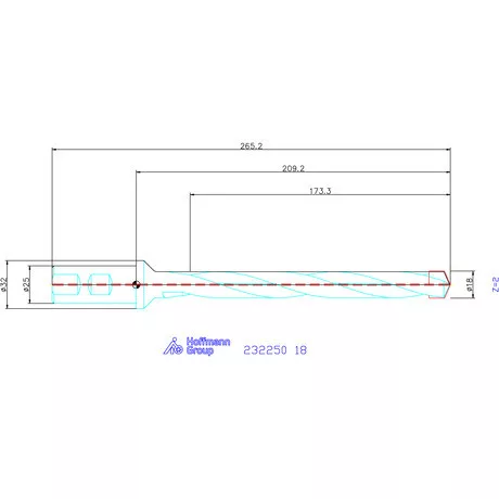 Holex Alaptest Hengeres szár, belső hűtéssel 18