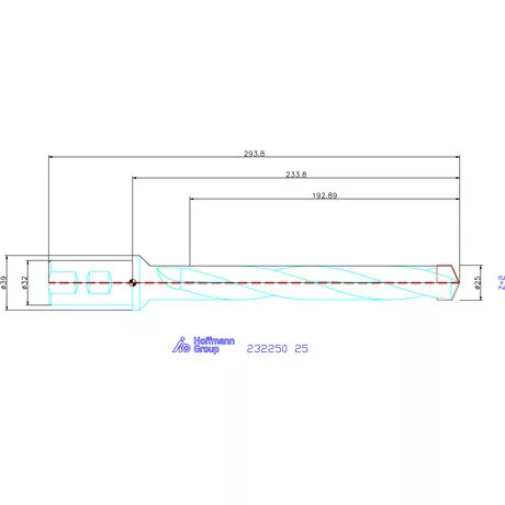 Holex Alaptest Hengeres szár, belső hűtéssel 25