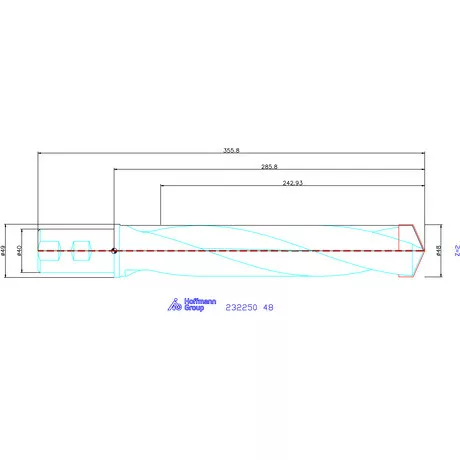 Holex Alaptest Hengeres szár, belső hűtéssel 48