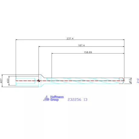 Holex Alaptest Hengeres szár, belső hűtéssel 13