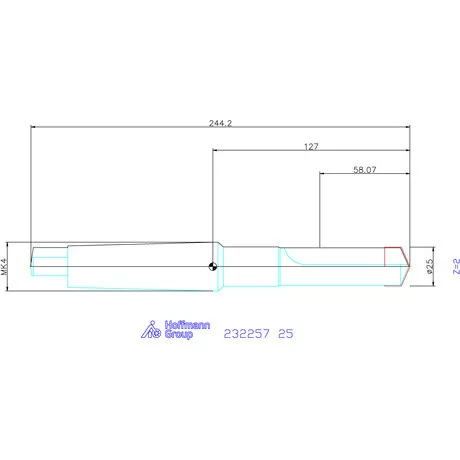Holex Alaptest MK szár, belső hűtés nélkül 25