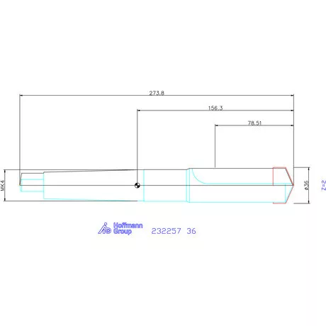 Holex Alaptest MK szár, belső hűtés nélkül 36