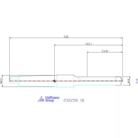 Holex Alaptest MK szár, belső hűtés nélkül 18