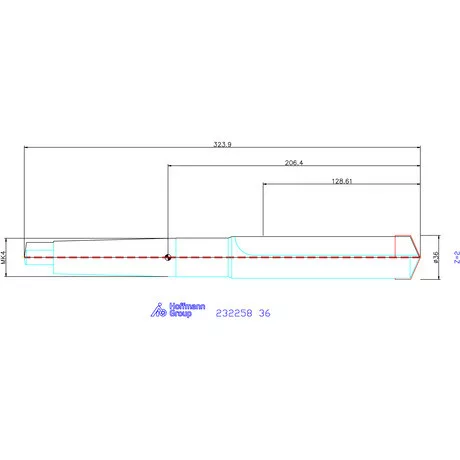 Holex Alaptest MK szár, belső hűtés nélkül 36