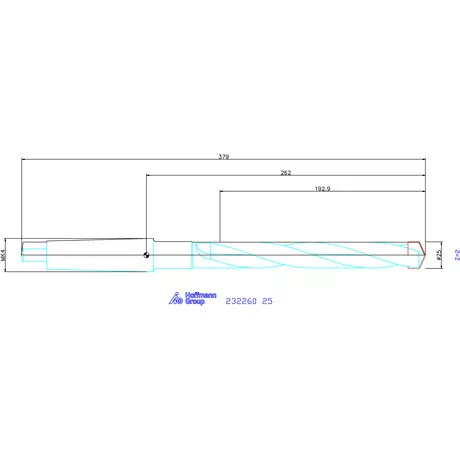 Holex Alaptest MK szár, belső hűtés nélkül 25