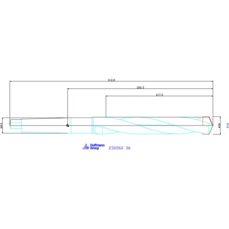 Holex Alaptest MK szár, belső hűtés nélkül 36