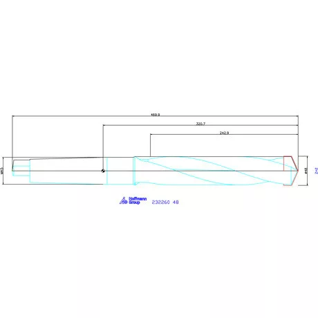 Holex Alaptest MK szár, belső hűtés nélkül 48