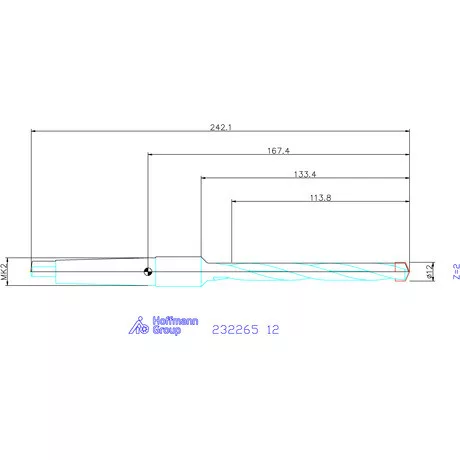 Holex Alaptest MK szár, belső hűtés nélkül 12