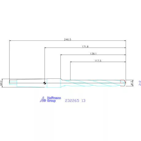 Holex Alaptest MK szár, belső hűtés nélkül 13