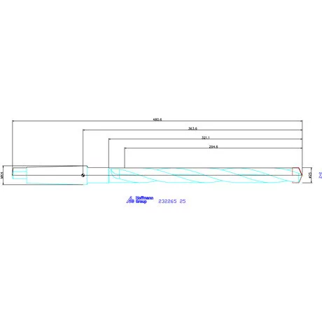 Holex Alaptest MK szár, belső hűtés nélkül 25