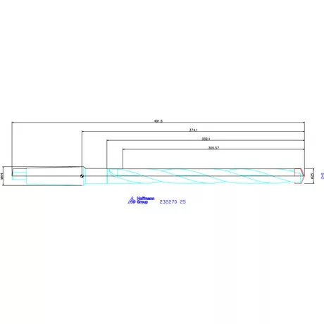 Holex Alaptest MK szár, belső hűtés nélkül 25