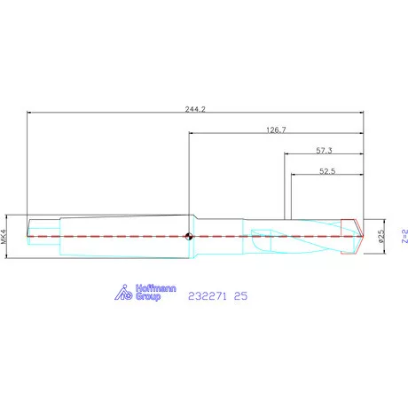 Holex Alaptest MK szár, belső hűtéssel 25