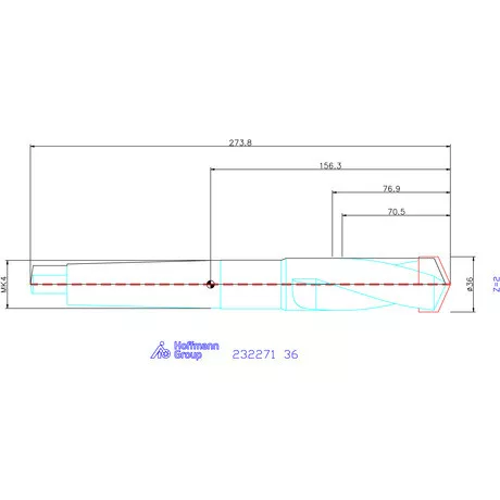 Holex Alaptest MK szár, belső hűtéssel 36