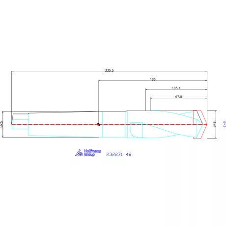 Holex Alaptest MK szár, belső hűtéssel 48