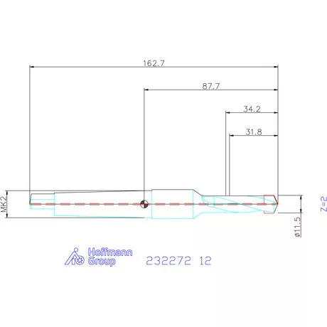 Holex Alaptest MK szár, belső hűtéssel 12
