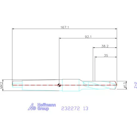 Holex Alaptest MK szár, belső hűtéssel 13