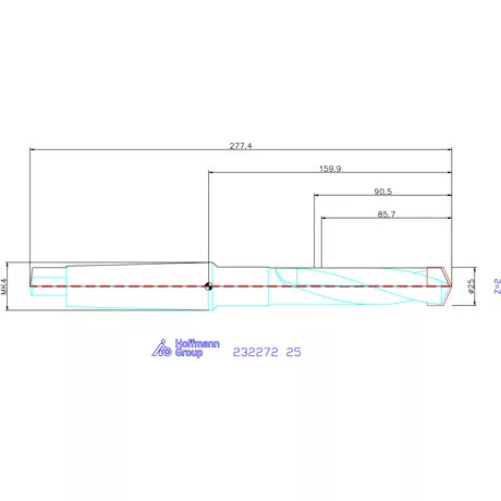 Holex Alaptest MK szár, belső hűtéssel 25