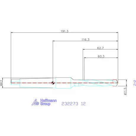 Holex Alaptest MK szár, belső hűtéssel 12