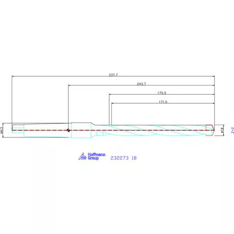 Holex Alaptest MK szár, belső hűtéssel 18