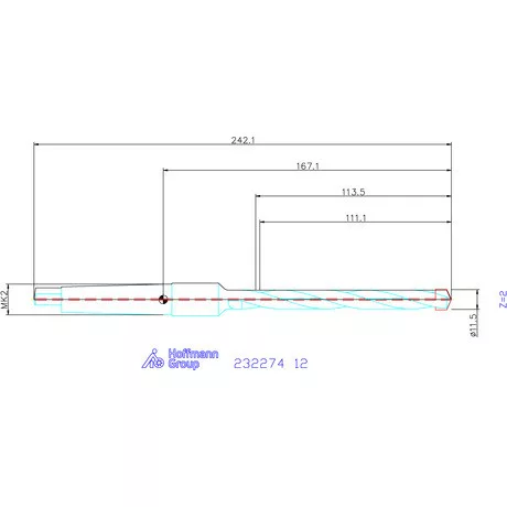 Holex Alaptest MK szár, belső hűtéssel 12