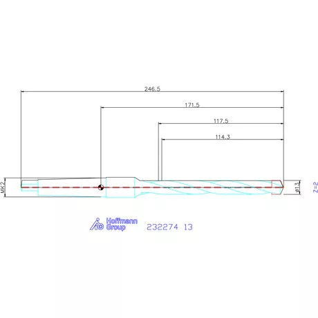 Holex Alaptest MK szár, belső hűtéssel 13