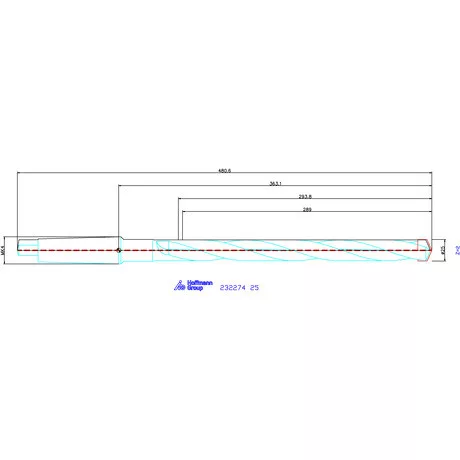 Holex Alaptest MK szár, belső hűtéssel 25