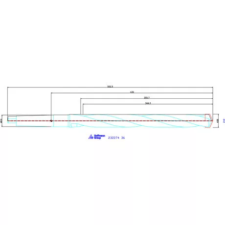 Holex Alaptest MK szár, belső hűtéssel 36