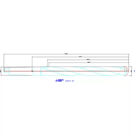 Holex Alaptest MK szár, belső hűtéssel 48