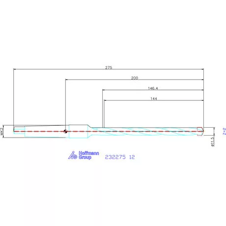 Holex Alaptest MK szár, belső hűtéssel 12