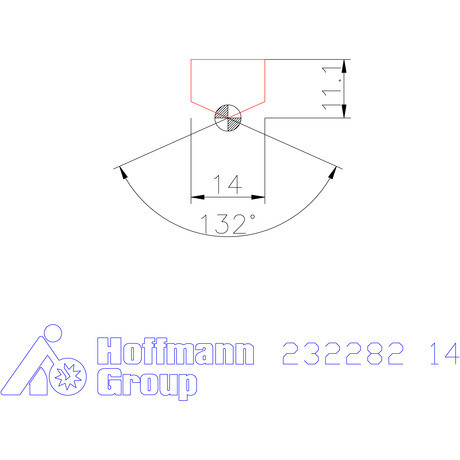 Holex Fúróbetét csúcskialakítással HSS 14 mm
