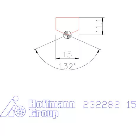 Holex Fúróbetét csúcskialakítással HSS 15 mm
