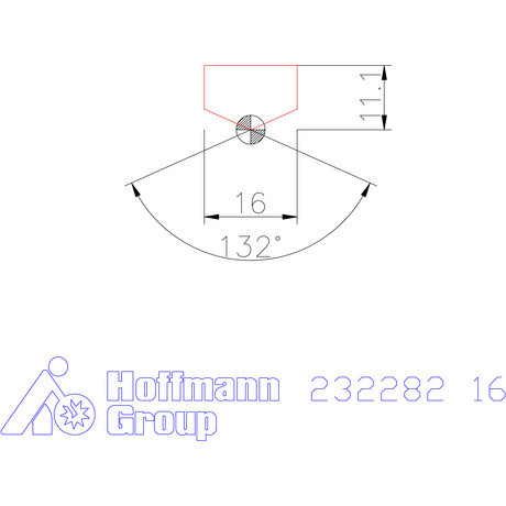 Holex Fúróbetét csúcskialakítással HSS 16 mm