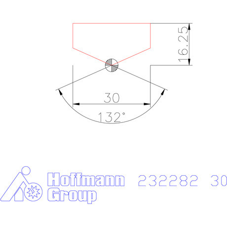 Holex Fúróbetét csúcskialakítással HSS 30 mm