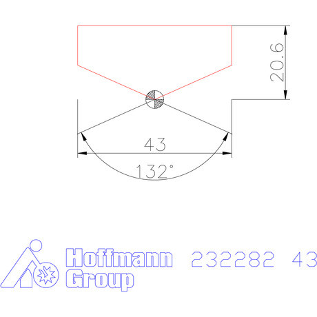 Holex Fúróbetét csúcskialakítással HSS 43 mm