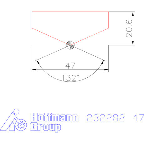 Holex Fúróbetét csúcskialakítással HSS 47 mm